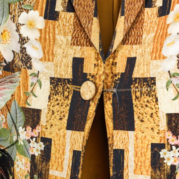 Alexander McQueen RARE Golden Yellow Flora and Fauna Blazer - Picture 8 of 12